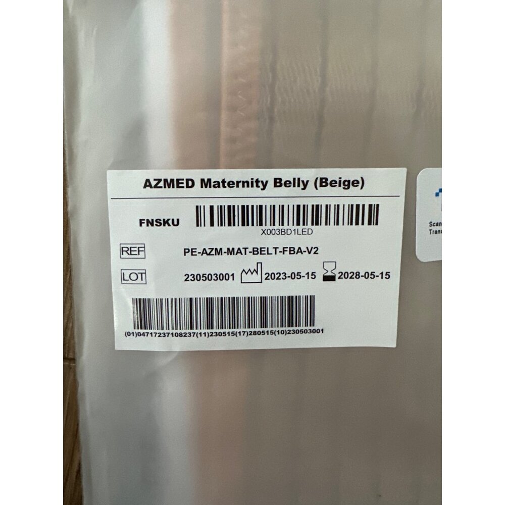 AZMED Maternity Belt Back Support - Adjustable belly band beige NEW - Picture 5 of 6